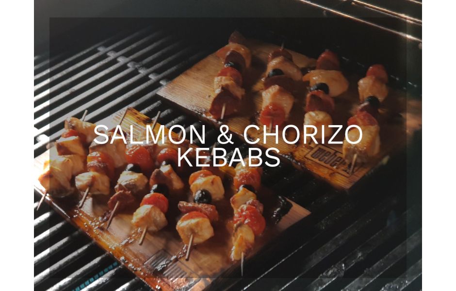 Salmon & Chorizo Kebabs