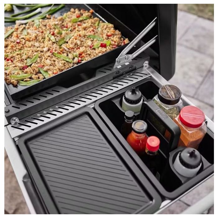 Weber Works Caddy with Tray Lid Compatible with SLATE 76 cm Premium Griddles 3400128