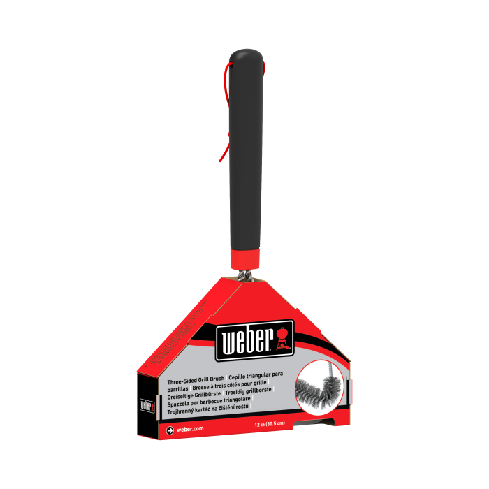 Weber 30cm Three-Sided Grill Brush 6277
