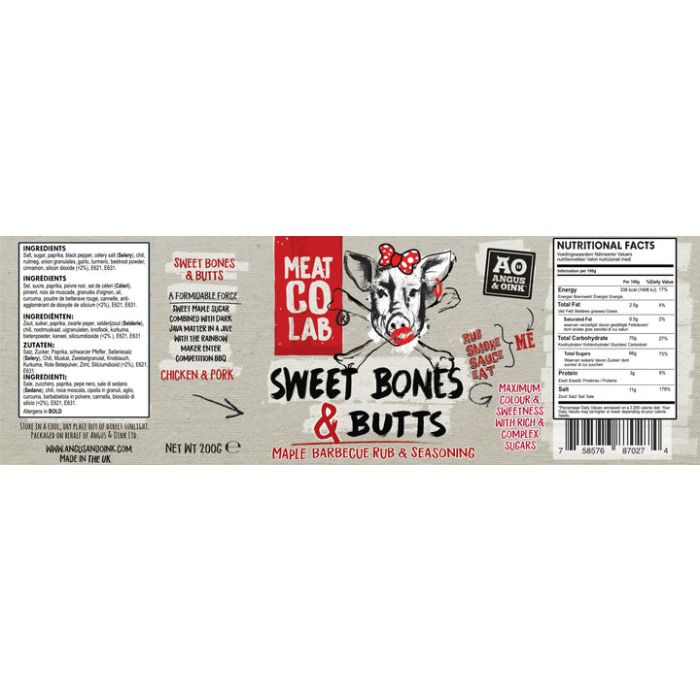 Angus & Oink Sweet Bones & Butts BBQ Rub 200g - SBB200