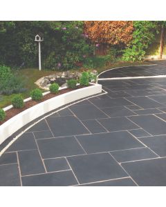 Midnight Black 22mm Sawn Edge Natural Stone Limestone Paving