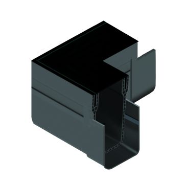 ACO Threshold Drain Corner Unit - Black Aluminium Grating 19007