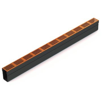 ACO Threshold Drain 1m - CorTen Steel Grating 19012