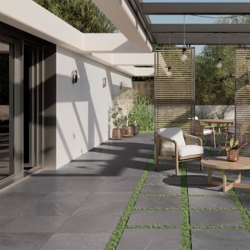 Burlingstone Gris 600mm x 600mm x 20mm Porcelain Paving