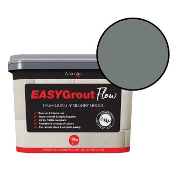 EASYGrout Flow Porcelain Paving Slurry Grout 15kg Tub (3 x 5kg Bags) - Grafito