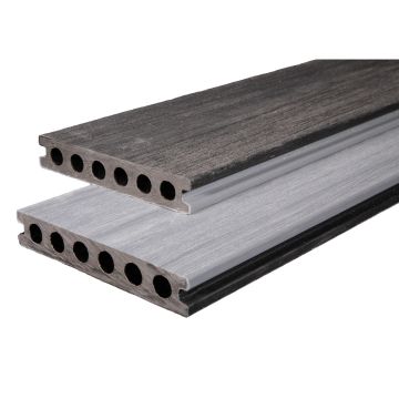 DuoDek Light & Dark Grey 143x22.5mm x 3.6m Composite Decking Board