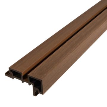 Linear Slatted External Corner Trim 2.9m Teak 49x99mm for Tippers Composite Cladding