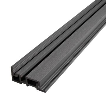 Linear Slatted Internal Corner Trim 2.9m Grey 39x89mm for Tippers Composite Cladding