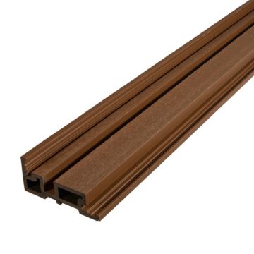 Linear Slatted Internal Corner Trim 2.9m Teak 39x89mm for Tippers Composite Cladding