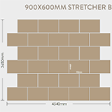 900x600 Stretcher Bond laying pattern